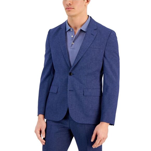 Hugo Boss Mens Micro Grid Two Button Blazer Jacket NWT